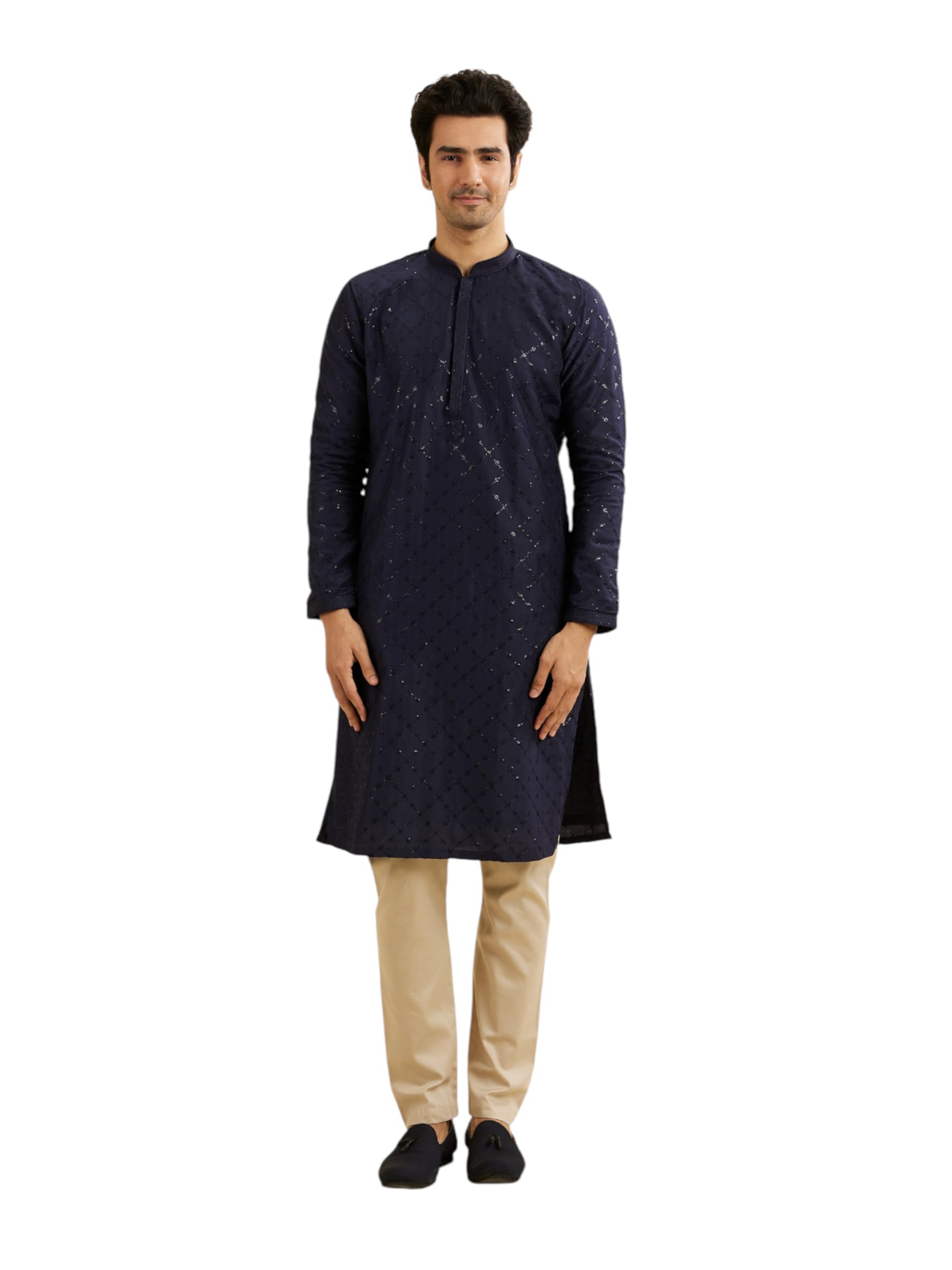 Ensemble pyjama Kurta Manyavar : confort fluide et textile scintillant - 7