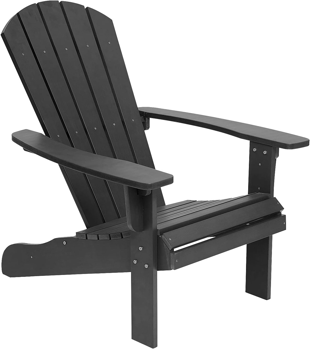 Juserox Adirondack Chair Weather Resistant Patio Outdoor Lawn Chairs Painted Adirondack Chair for Patio, Fire Pit, Garden, Backyard（Grey） : Patio, Lawn & Garden