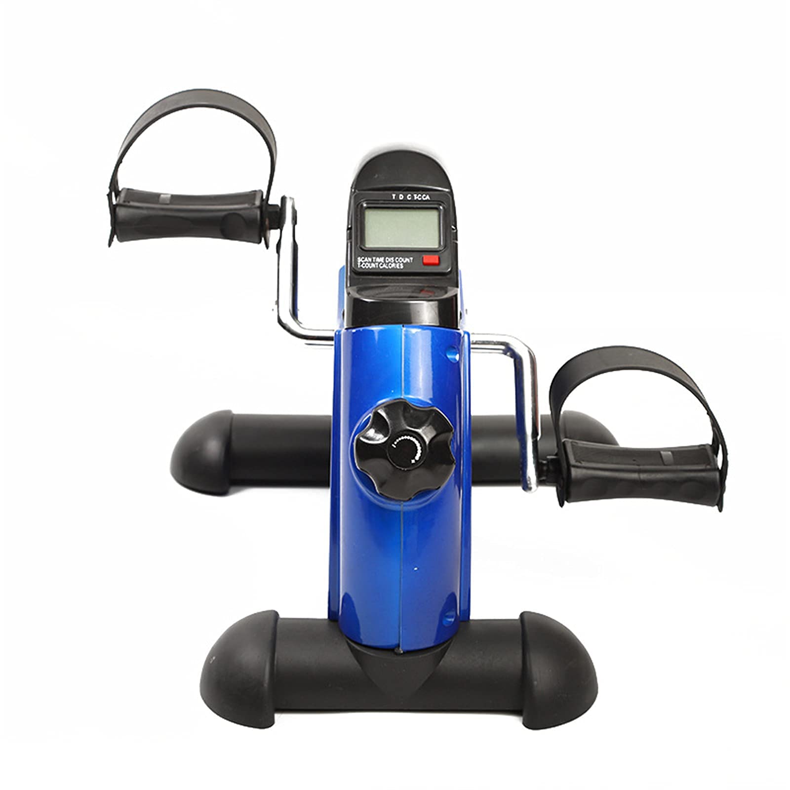Mini bicicleta estática portátil con pantalla y asa para entrenamiento en interiores