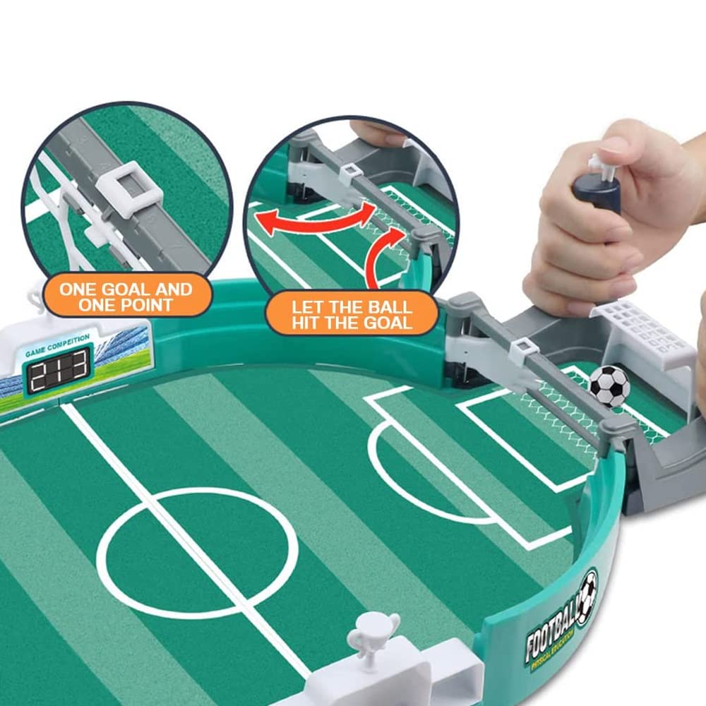 Mini Table Soccer Game, 57x28cm Tabletop Football Game Toy With 6 Pcs Mini Football - Image 4