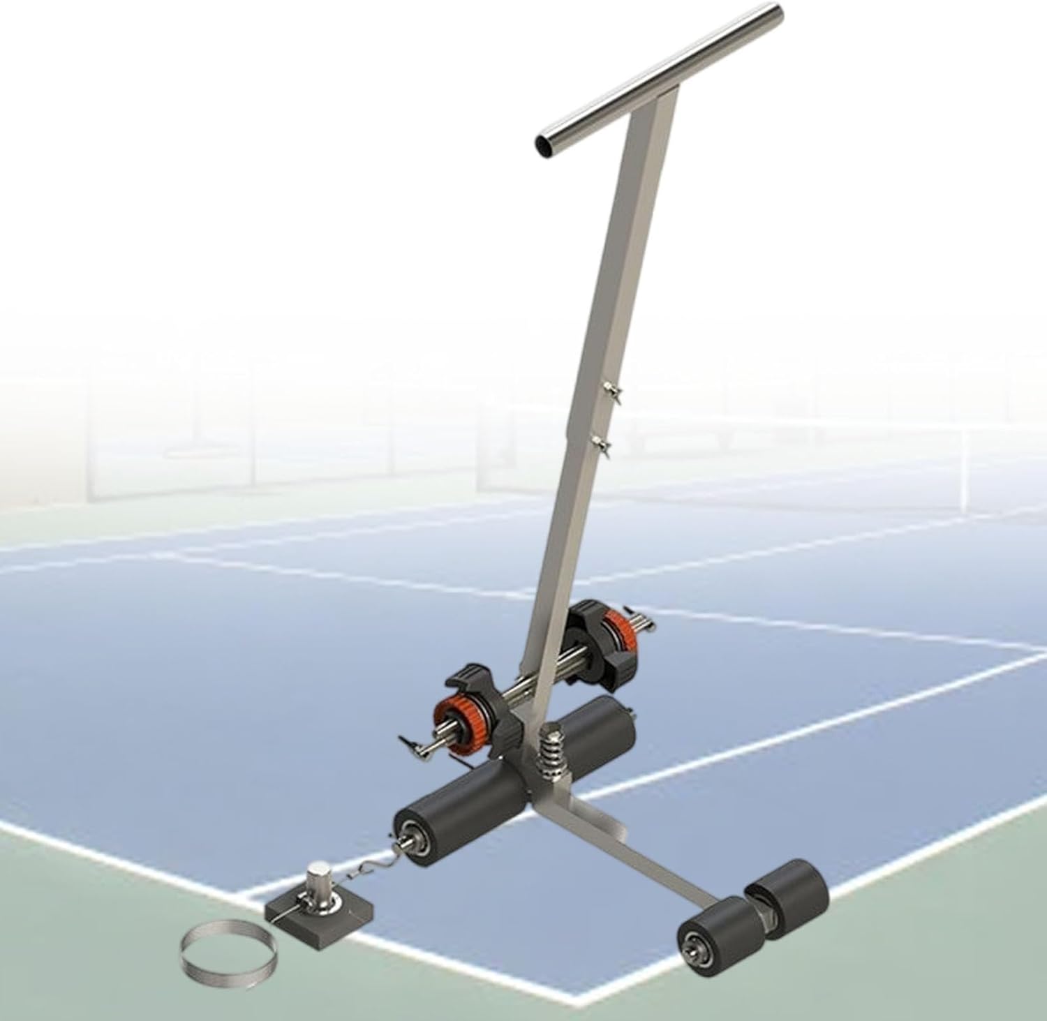 Field Striping Machine,Tape Applicator,for Badminton or Tennis Courts,Marking Type: Straight Line, Semicircle, Circle(