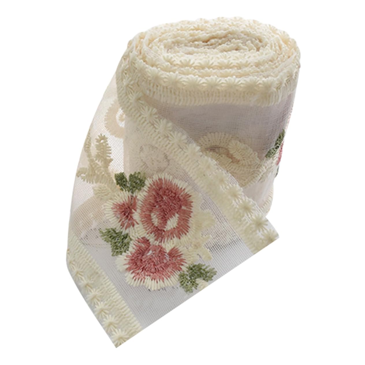 Operitacx 5rollos Cinta De Encaje Rosa Floral Para Manualidades Metros De Material Para Accesorios De Cabello y Decoración De Bodas