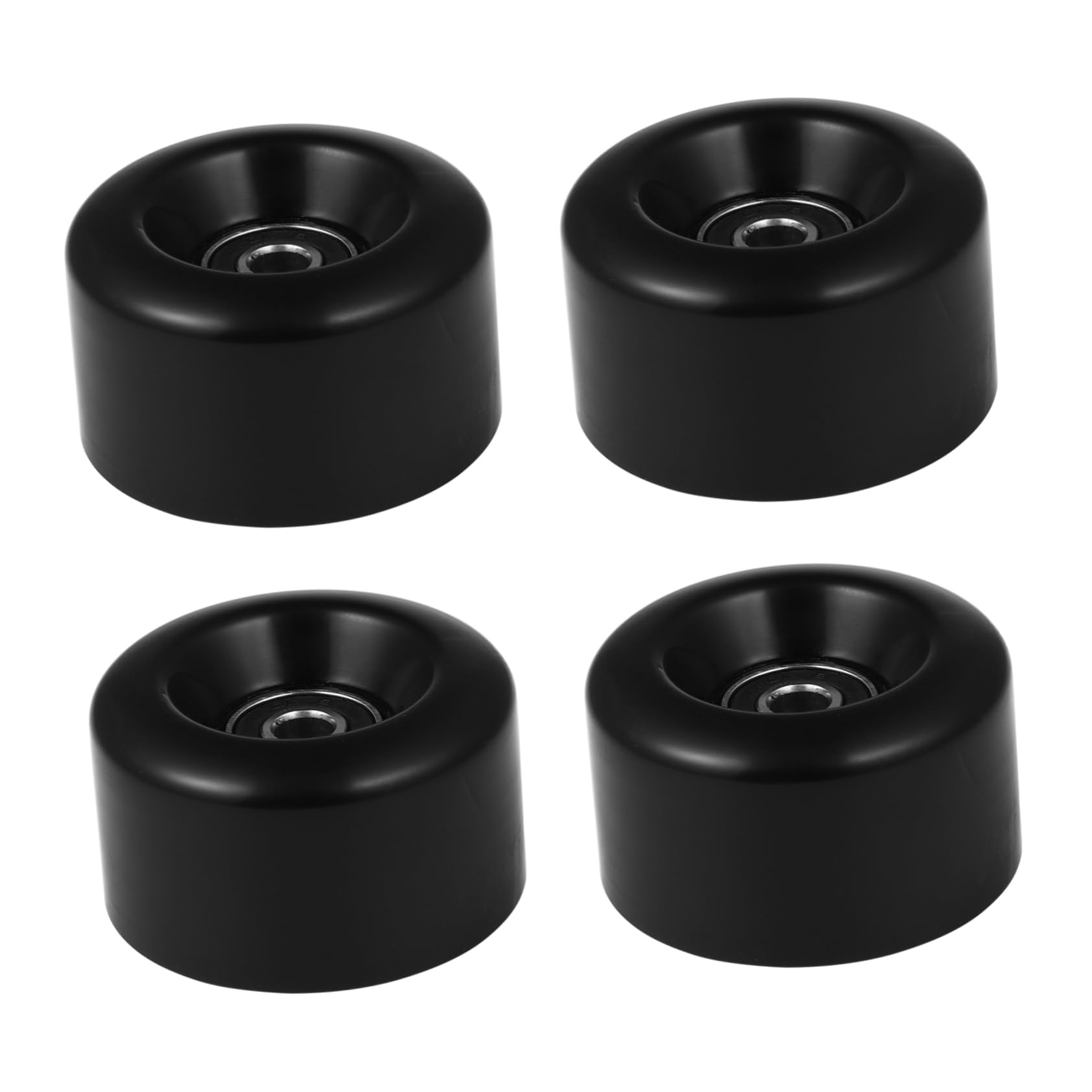 HEMOTON 4Pcs Wear Resistant PU Skates Wheels with Bearings for Double Row Roller Skating Smooth Fast and Supportive Outdoor Accessories for Beginners