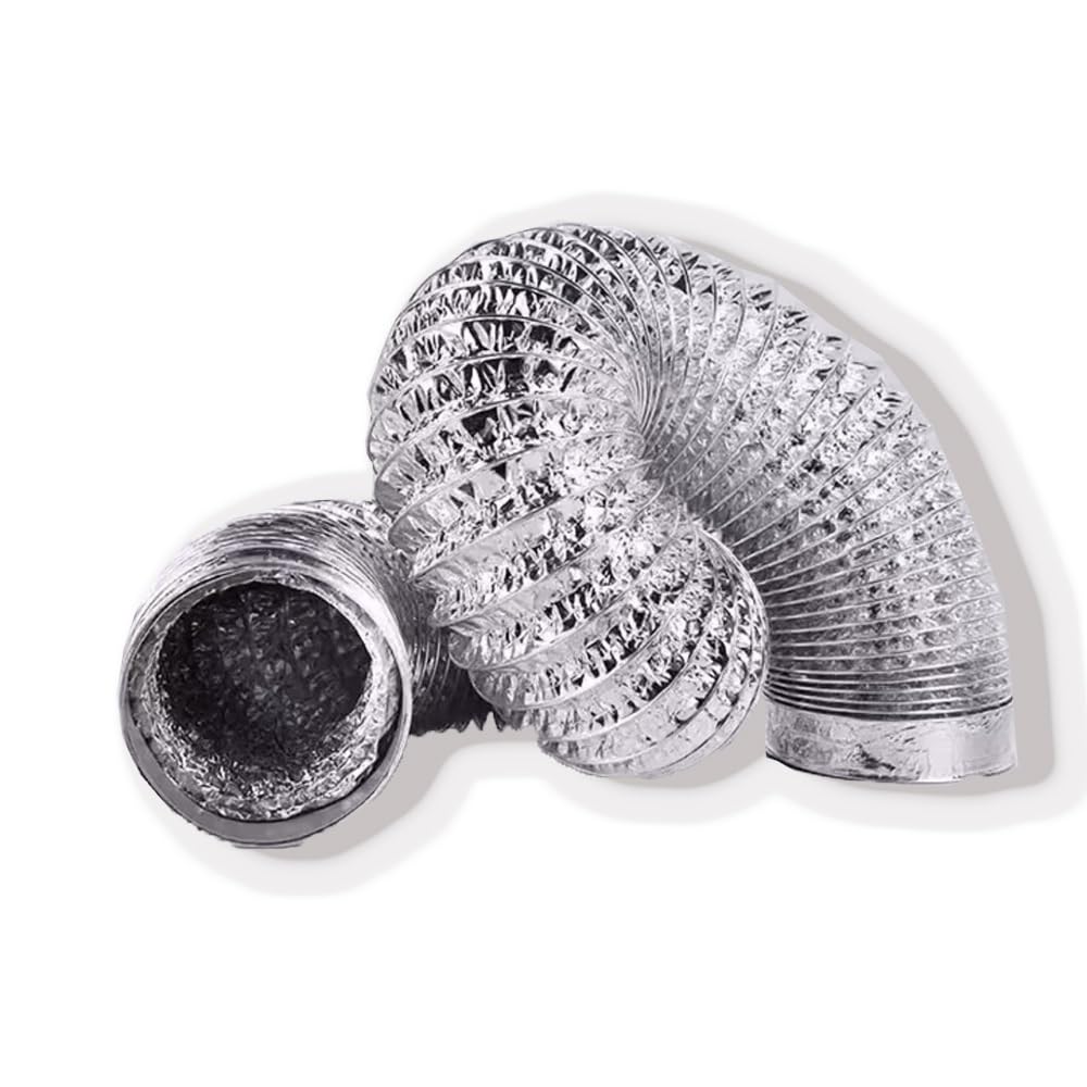 Tubo De Admisión De Aire De Aluminio Manguera Flexible Tubo Aire Acondicionado Longitud 1.5m 5m Tubo De Ventilación Para Secadora Diámetro Interior De 60mm 120mm(4m/13.1ft,100mm(3.9in))