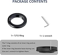 Vista 4 de Lightdow Anillo adaptador de lente de montaje T/T2 para Nikon D5500 D3300 D3200 D5300 D3400 D7200 D750 D3500 D7500 D500 D600 D610 D700 D800 D810