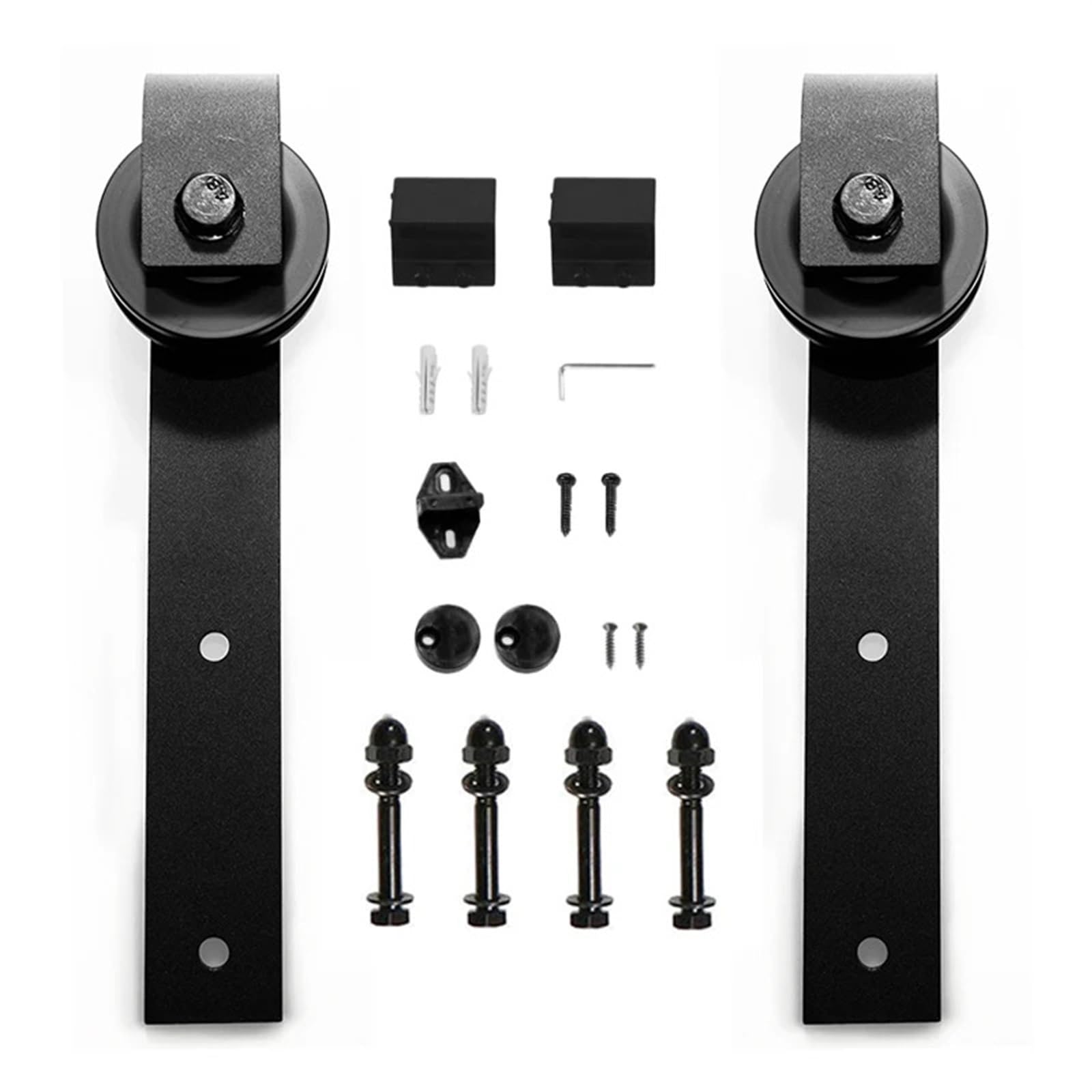 Rodillos Grandes Antiguos, Kit de herrajes for Puertas corredizas de Madera de Granero de Acero, Juego de Armario, Rodillo for Puerta corredera Interior (no Incluye Pista) (Color : J-Shaped)