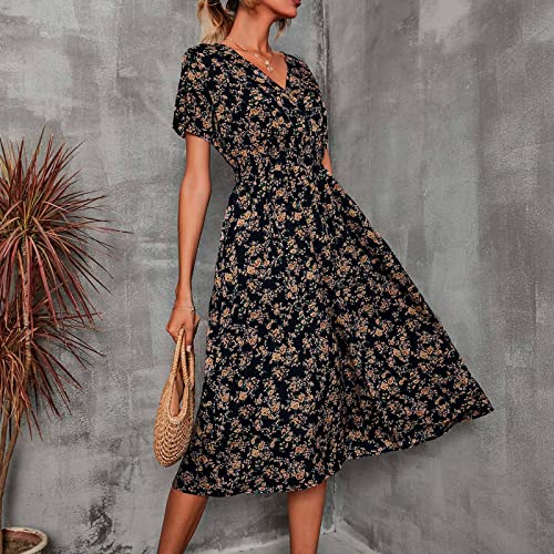 Robe pour occasions festives imprimé floral chic et fluide - 2