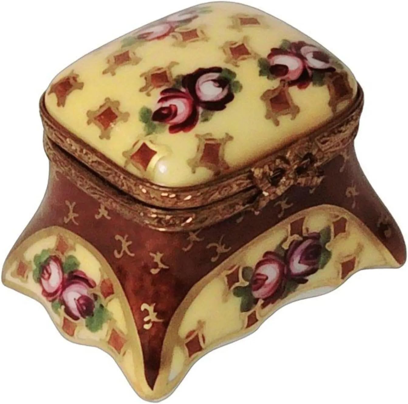 Limoges Traditional Floral Box for Elegant Decor