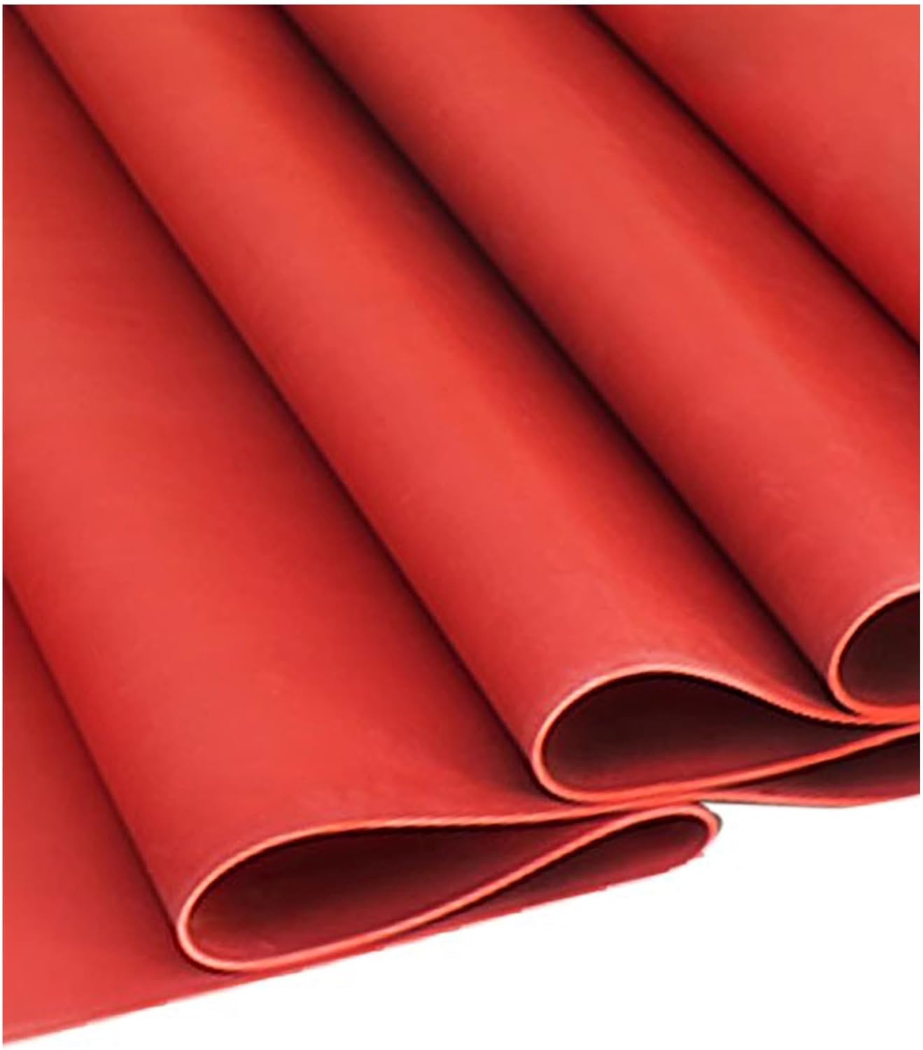 Heavy Duty Insulation Pad - Solid Rubber Sheet, Waterproof High Temp Silicone Mat for DIY Projects, Flooring Cushioning, Durable Red Rubber Roll (100x100x0.1cm)