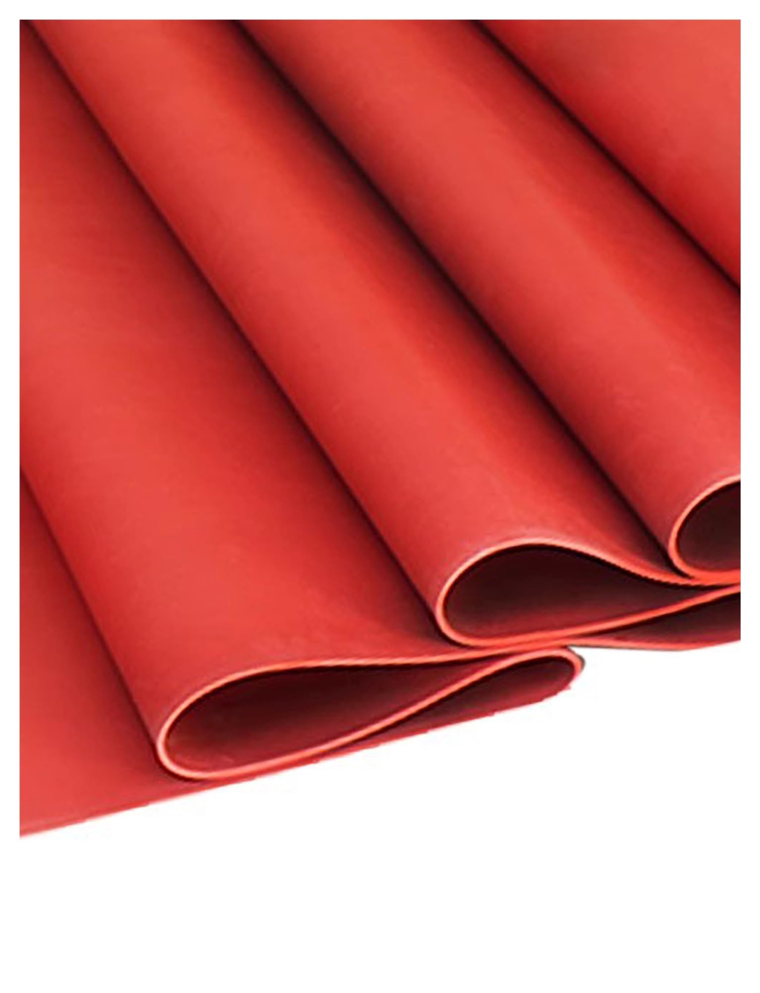 Cuscinetto isolante, foglio in gomma solida resistente, rullo di silicone ad alta temperatura, tappetino impermeabile per cuscini fai-da-te, ammortizzazione, pavimenti (rosso, 100 x 100 x 1 cm)
