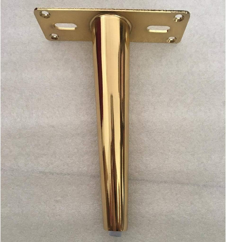 4 Furniture Legs, Tilt Furniture Feet Metal Furniture Support Legs Iron Sofa Legs Cabinet Legs Table Legs Bed Legs As Replacement Feet, DIY Hardware Furniture Accessories(Gold)