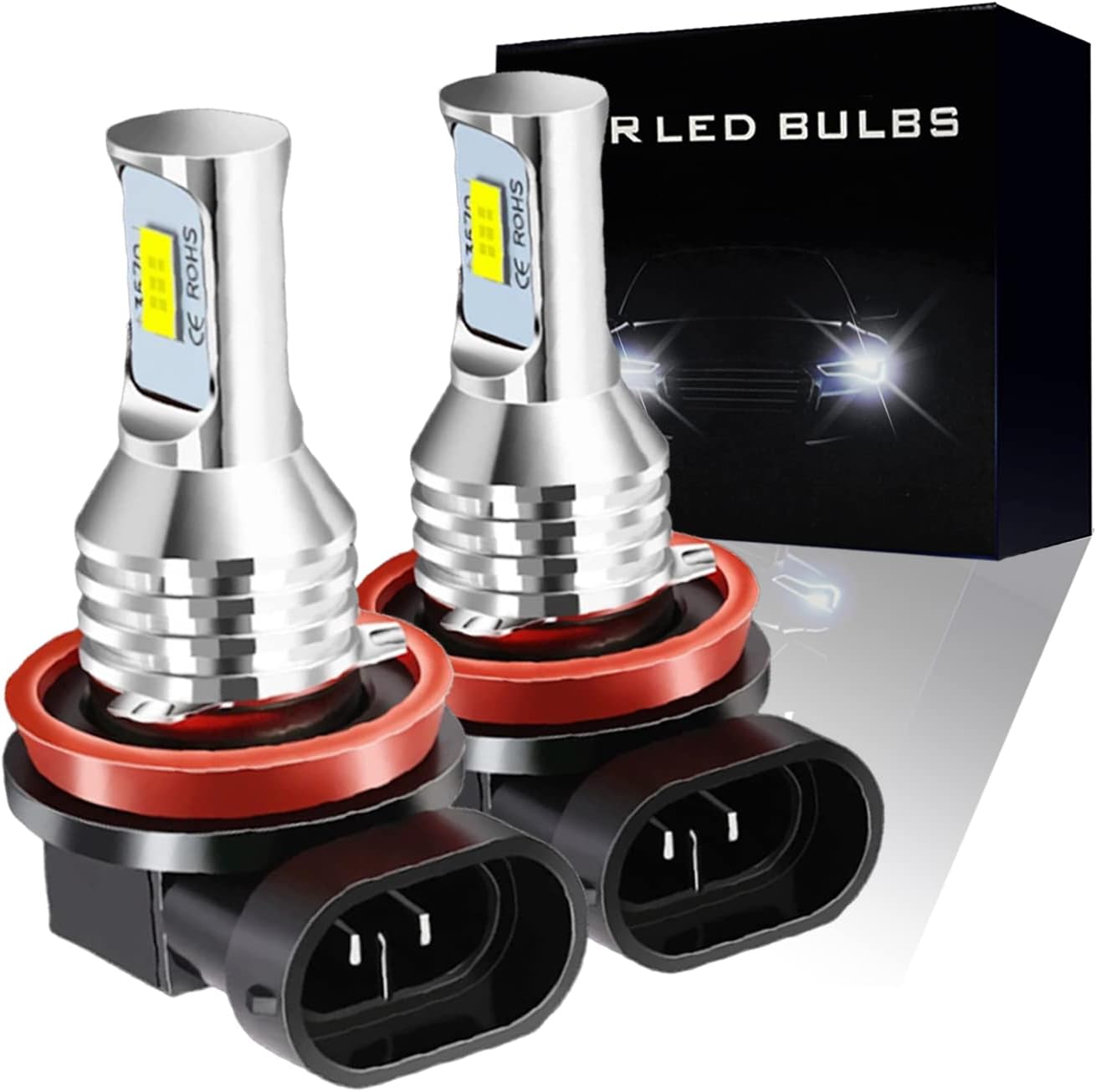 H11 H8 H9 H16(JP) LED Fog Lights Bulbs, Low Beam Headlight Bulb 6000k