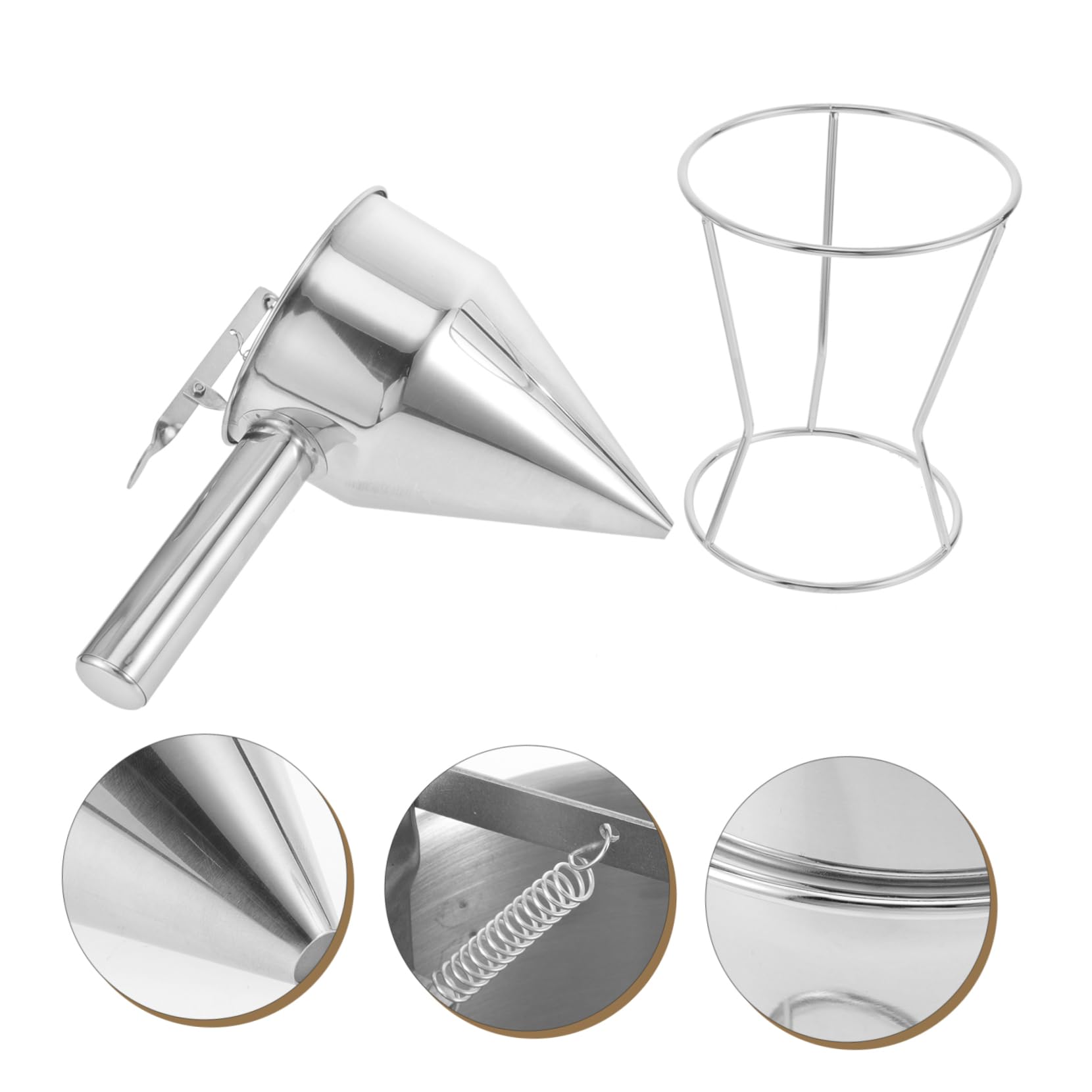 IMIKEYA Imbuto Piccolo in Acciaio Inox Imbuto per Cucina Distributore di Pastella Impasto Strumento per Preparare Biscotti e Torte