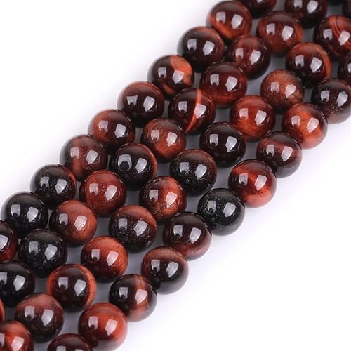 Miniatura 166 de GEM-Inside - Cuentas sueltas de piedra de lava negra natural de 0.315 in para hacer joyas, 15 pulgadas Cordierita de grado A