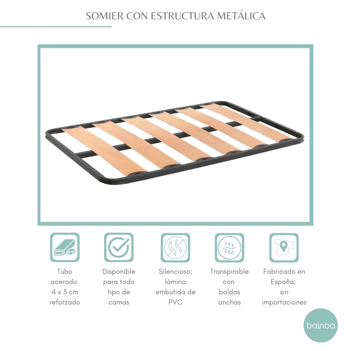 Bainba Cama Nido Juvenil Blanco - Piecero bajo (105 x 190)
