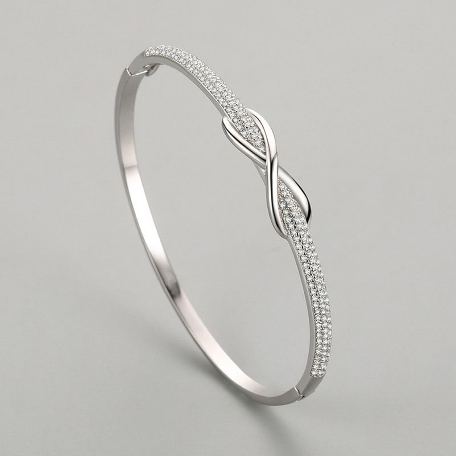 Pulseras para mujer, madre e hija, pulsera infinito con moissanita, regalos para mujeres