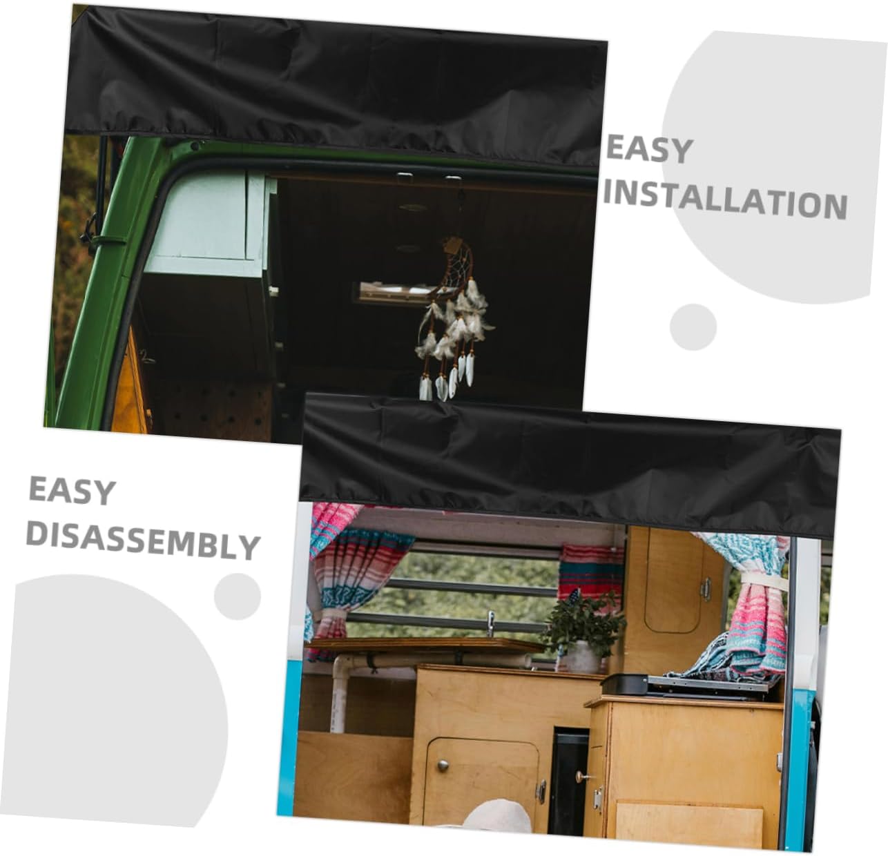 Rv Sun Shade Cover Oxford Cloth Rear Trunk Canopy Small Campers Protects Against Sun and Rain for Outdoor Adventures