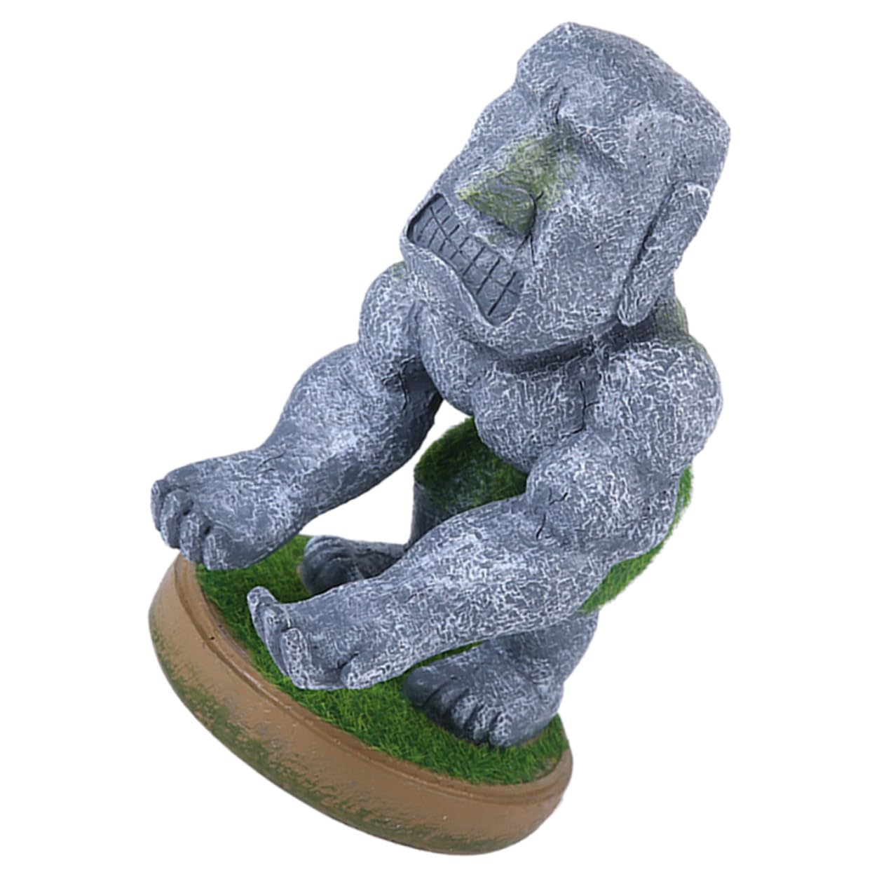 Gatuida Supporto per Controller da Gaming in Resina a Forma di Statua Moai, Design Unico Resistente a Usura e Sbiadimento, per Home e Desktop
