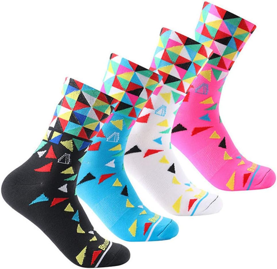 Compressprint Men and Women Cycling Socks Sports Socks Comprssion Running Socks (Mixed color 5)