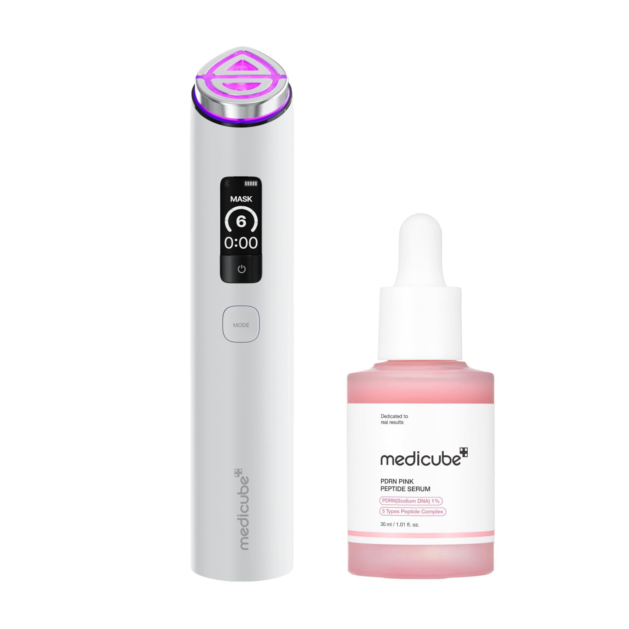 medicube 2X Plump Duo: Booster Pro X2™ White & PDRN Pink Peptide Serum