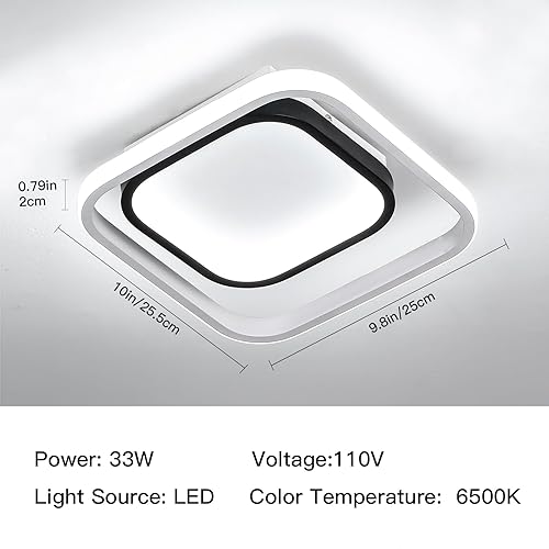 Miniatura 2 de AUA Moderna lámpara LED de techo, 21 W, montaje empotrado redondo para pasillo, 9 pulgadas, 3000 K, cerca de techo, para cocina, pasillo, balcón,