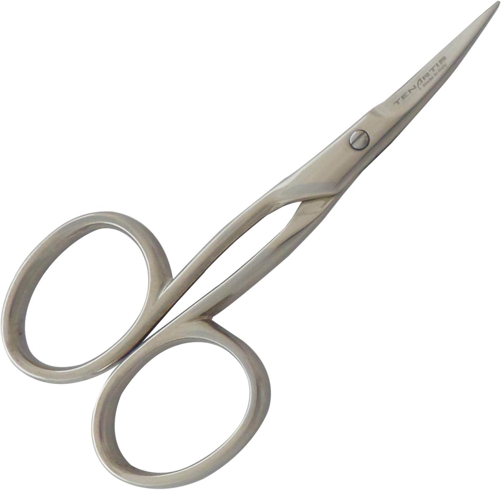 Left Handed Curved Scissors for Embroidery, Nail and Cuticle - Tenartis Made in Italy