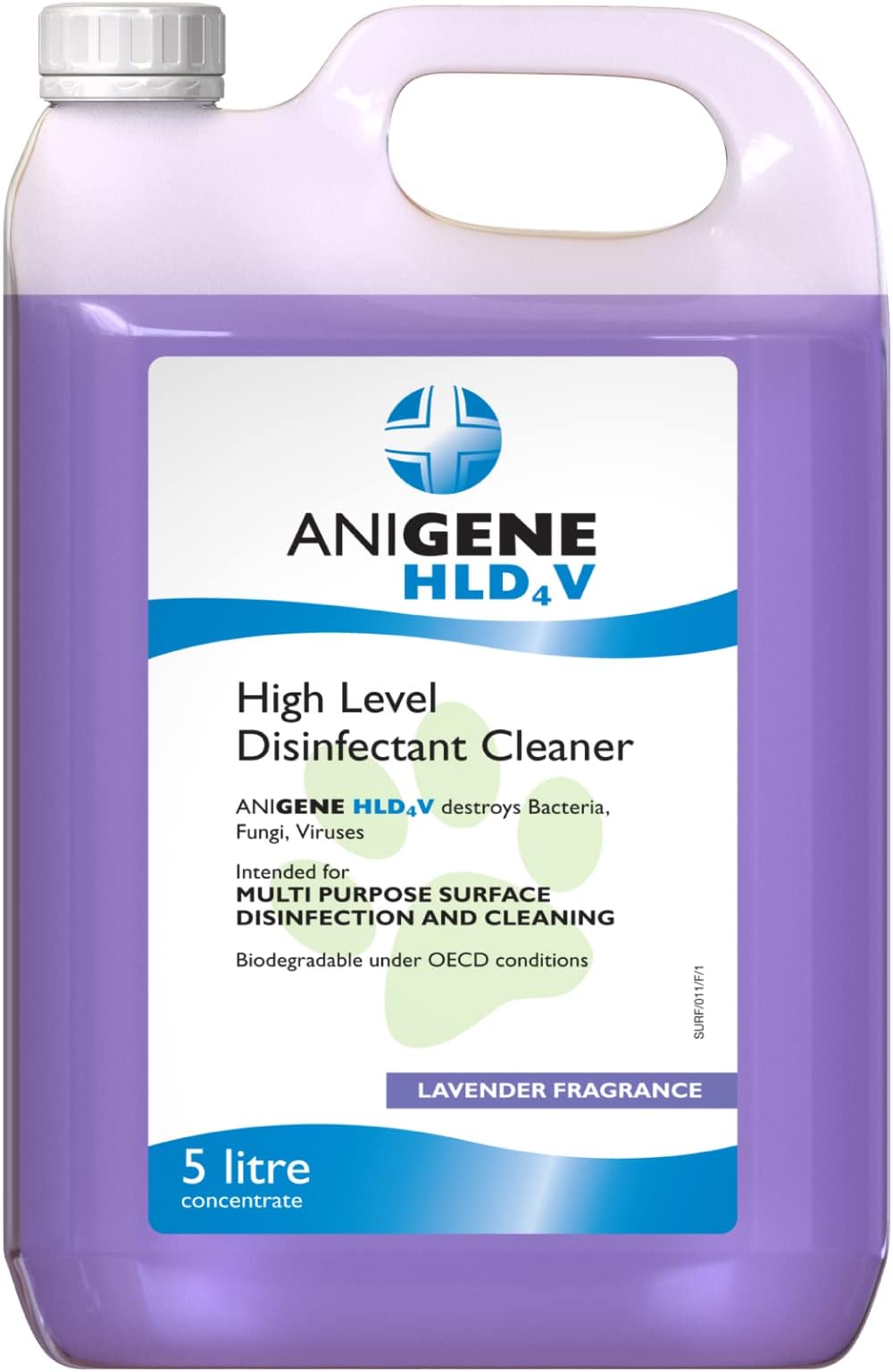 Medichem International Byotrol ANIGENE HLD₄V Multi-Surface Disinfectant Concentrate | Bactericidal, Virucidal, Fungicidal & Mycobactericidal | Lavender | Pack of 4 x 5 Litre Bottle