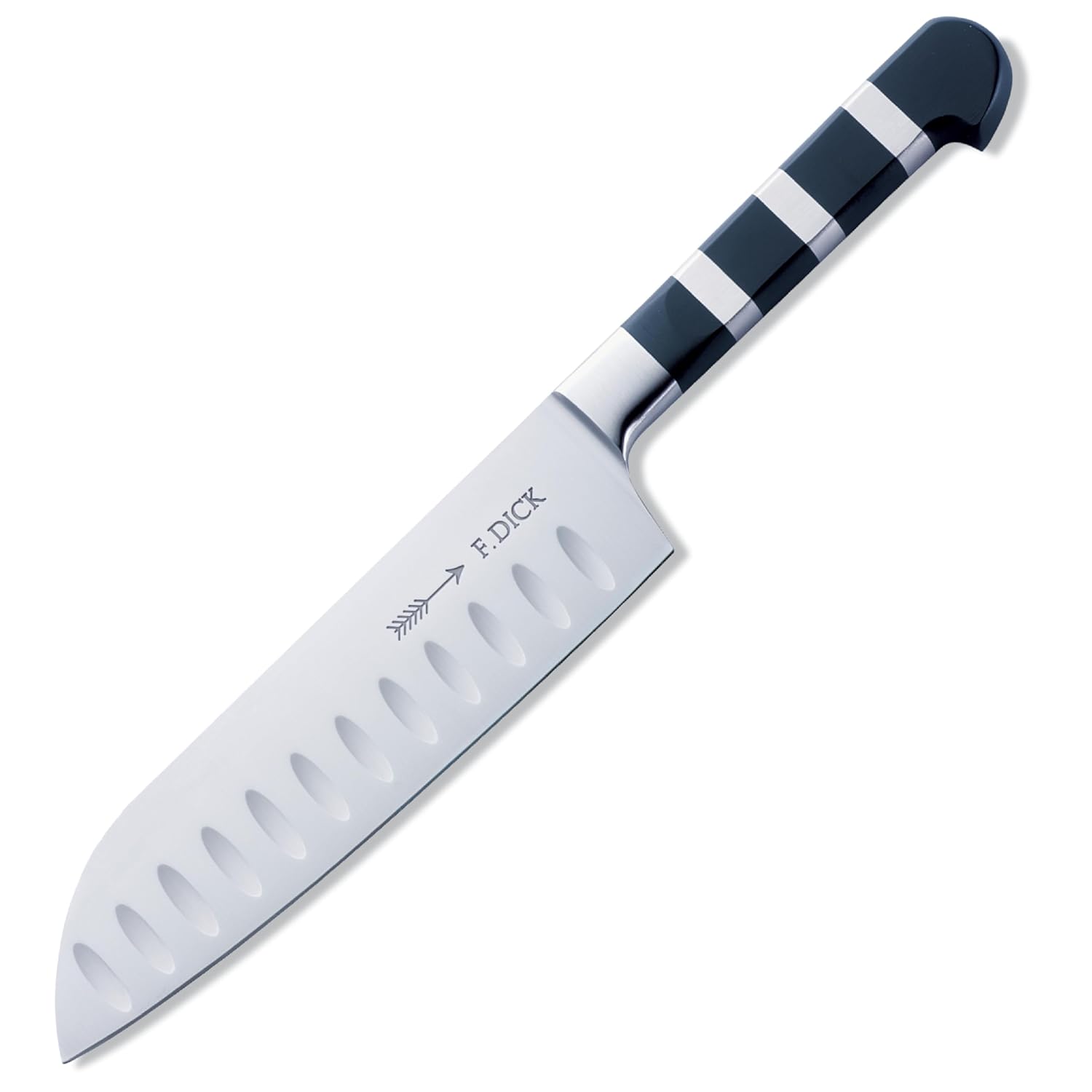 F. DICK – 1905 Santoku - Classic asian kitchen knife with 7.1" blade & 56 HRC - Ideal for meat & vegetables - Ultra sharp - Stainless steel - Ergonomic handle - High carbon