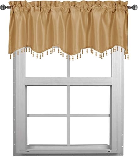 Vista 23 de Royal Hotel Bedding Soho - Cenefa con festón morado, patrón sólido, 35 x 30 pulgadas