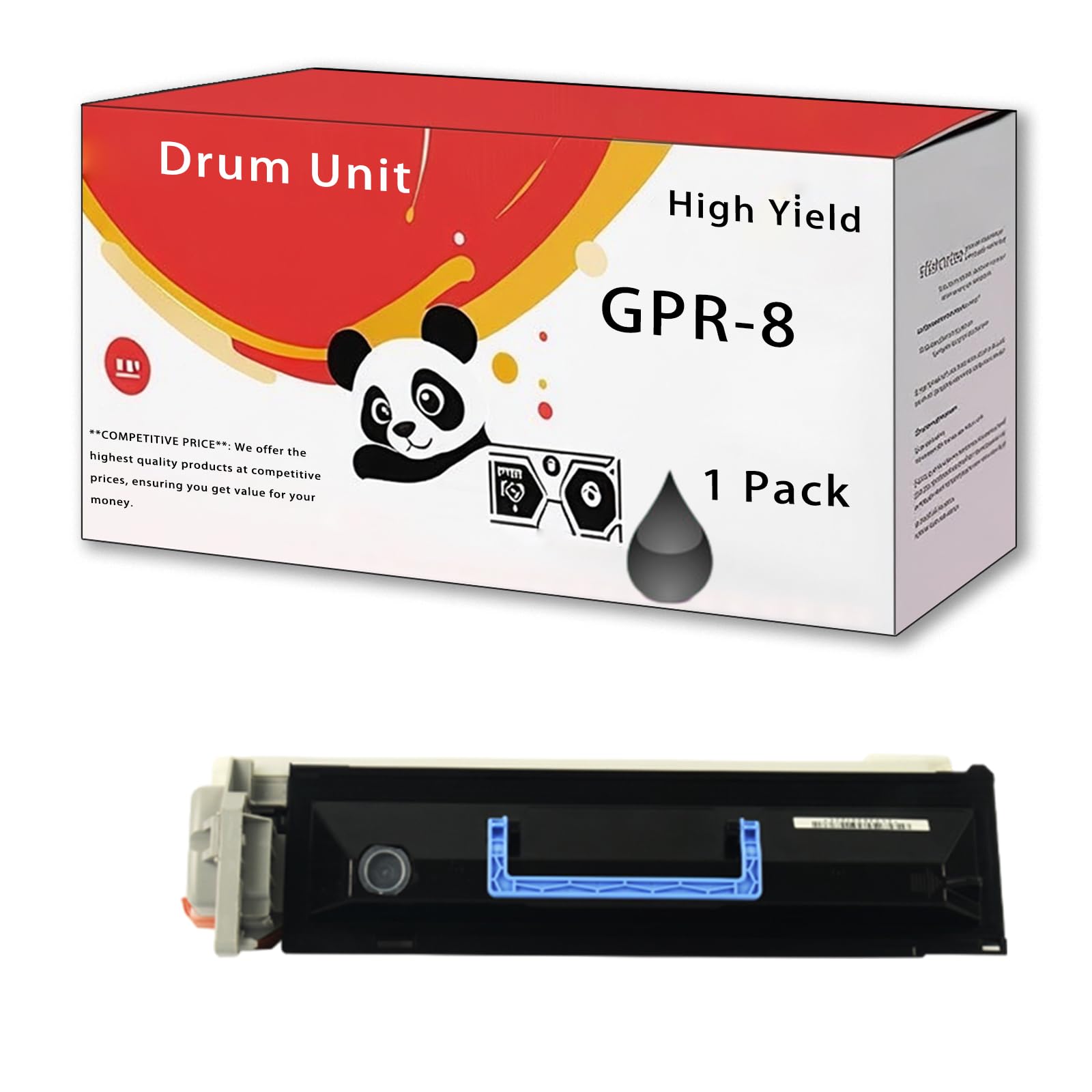 GPR-8 Drum Unit Compatible for Canon GPR8 C-EXV5 IR155 IR165 IR200 IR1600 IR1600n IR1610 IR1610f IR2000 IR2010f Printers, Easy Installation Good Partner at Work (Black)