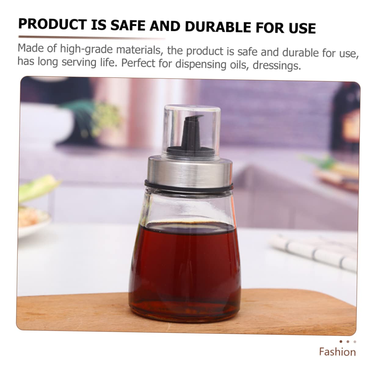 LABRIMP 3piezas Botella De Condimento Botella Transparente De Vidrio Para Aceite y Vinagre Dispensador De Salsa De Soja Para Cocina