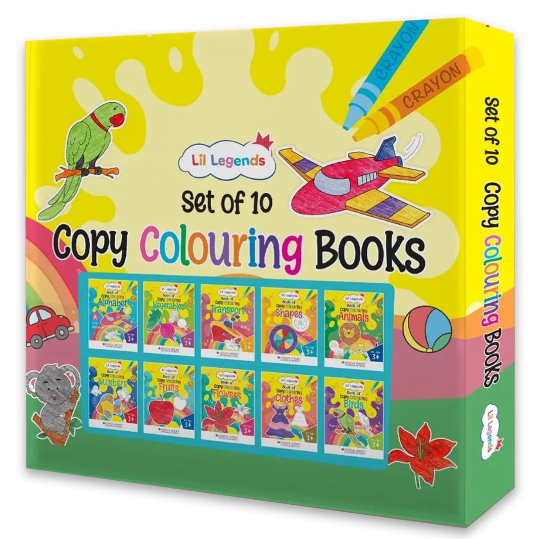 Buy Oswaal Lil Legends Gift Set: Boxset of 10 Copy Colouring Books