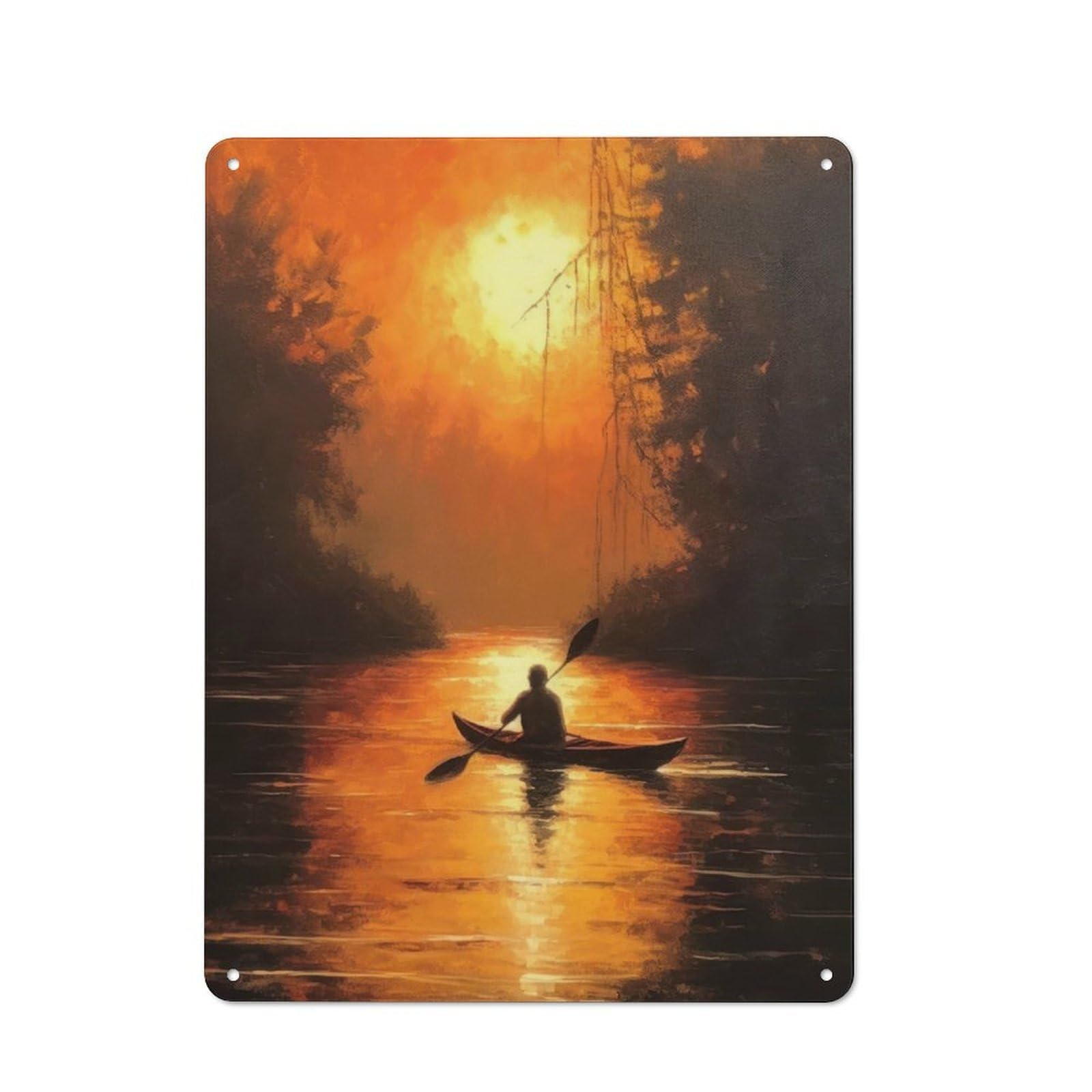 Junmoney Kayaking Thrills Retro Metal Sign 40X30cm For Garage Wall, For Home Interiors And Metal Sign Collectors