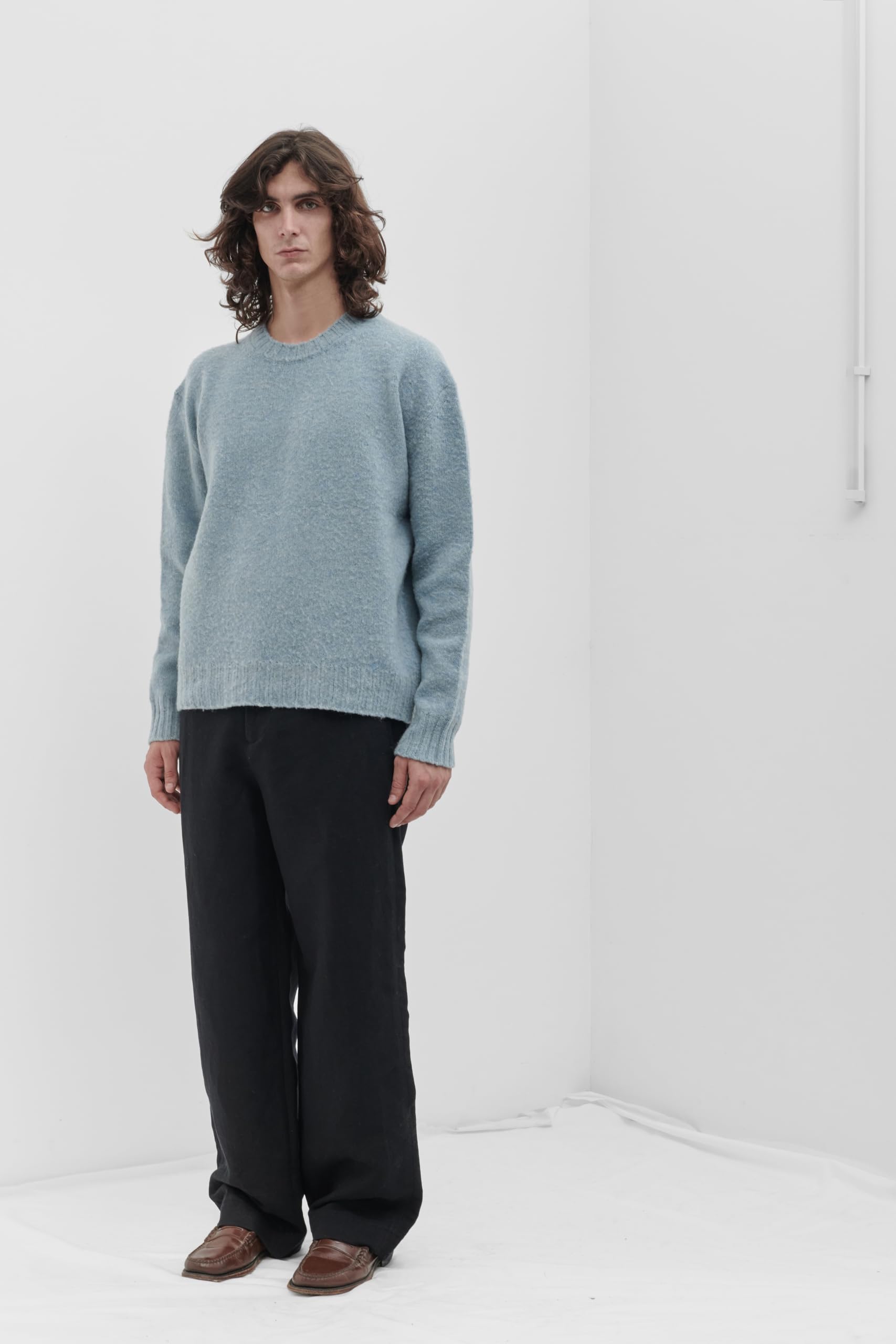 Diana Studio - Gerauter Rundhals aus 100% Merinowolle, Herren, Casual Fit