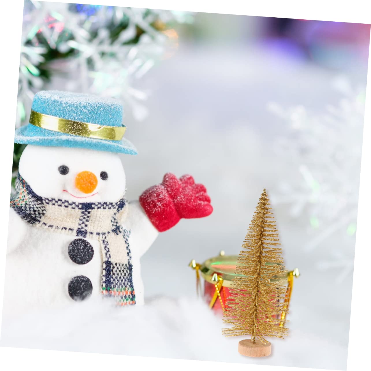RLKHXBS Mała sosna 48 szt. Para Mesa De Dekoracja choinkowa Pulpit Złota sosna Udekoruj dekoracje Pulpit Prezent na Boże Narodzenie Xmas Party Ozdoba Dzień pamięci