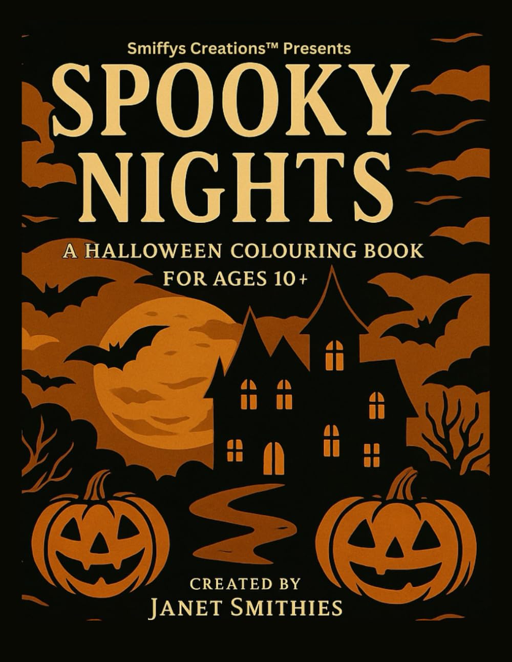 Spooky Nights: A Halloween Colouring Book for Ages 10+