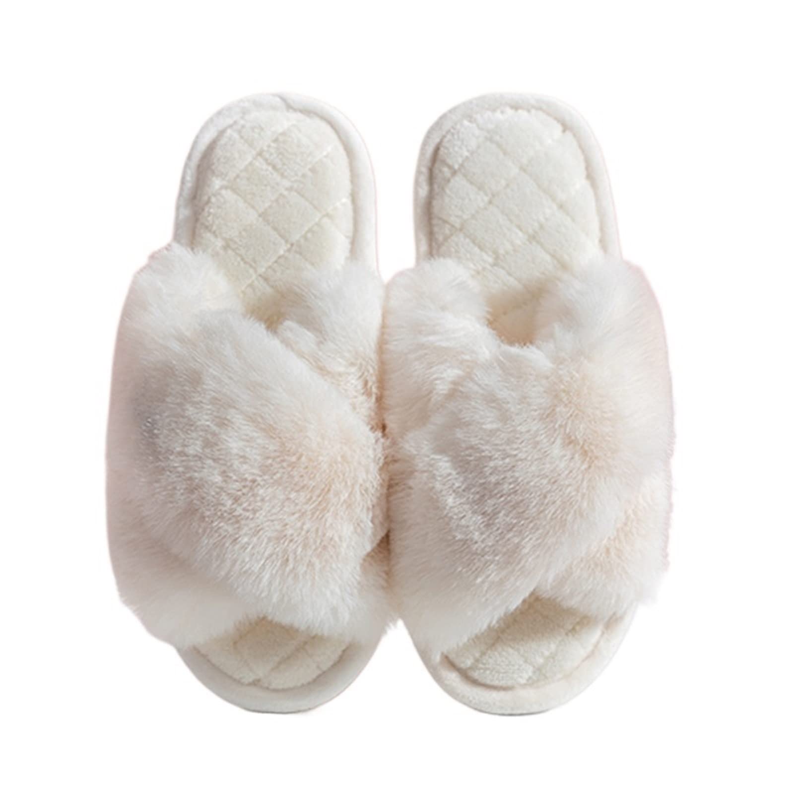 Zapatillas de Mujer Zapatillas de Interior para el hogar para Mujer, Chanclas mullidas, Zapatos de algodón para el hogar, Chanclas Suaves, Zapatillas de señora (tamaño: 8,5 UK)
