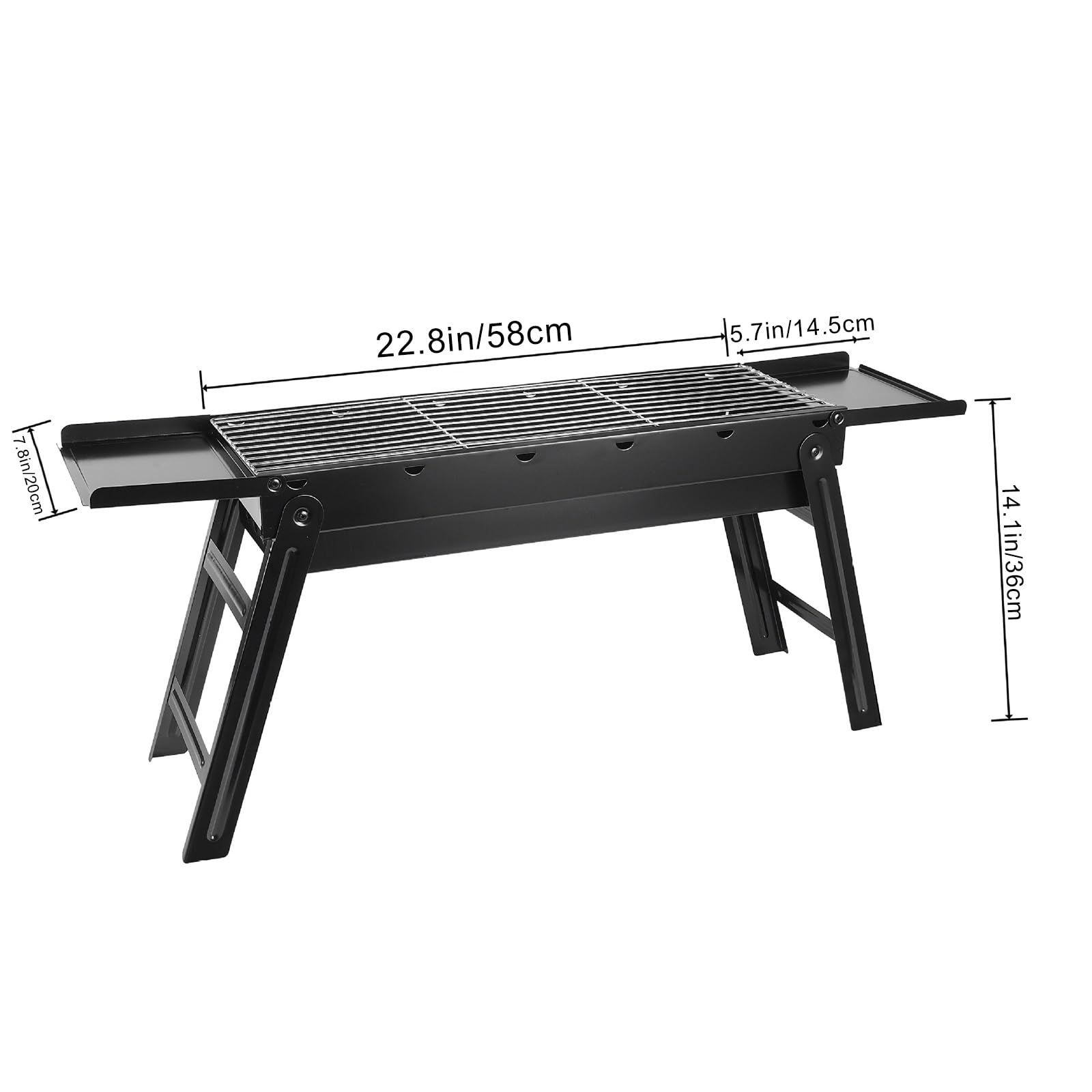 Asador Barbacoa, Barbacoa Plegable, Portátil, Ligera, Parrilla Ahumadora, Camping, Senderismo, Picnic, Fiesta De Fiesta (Size : B)