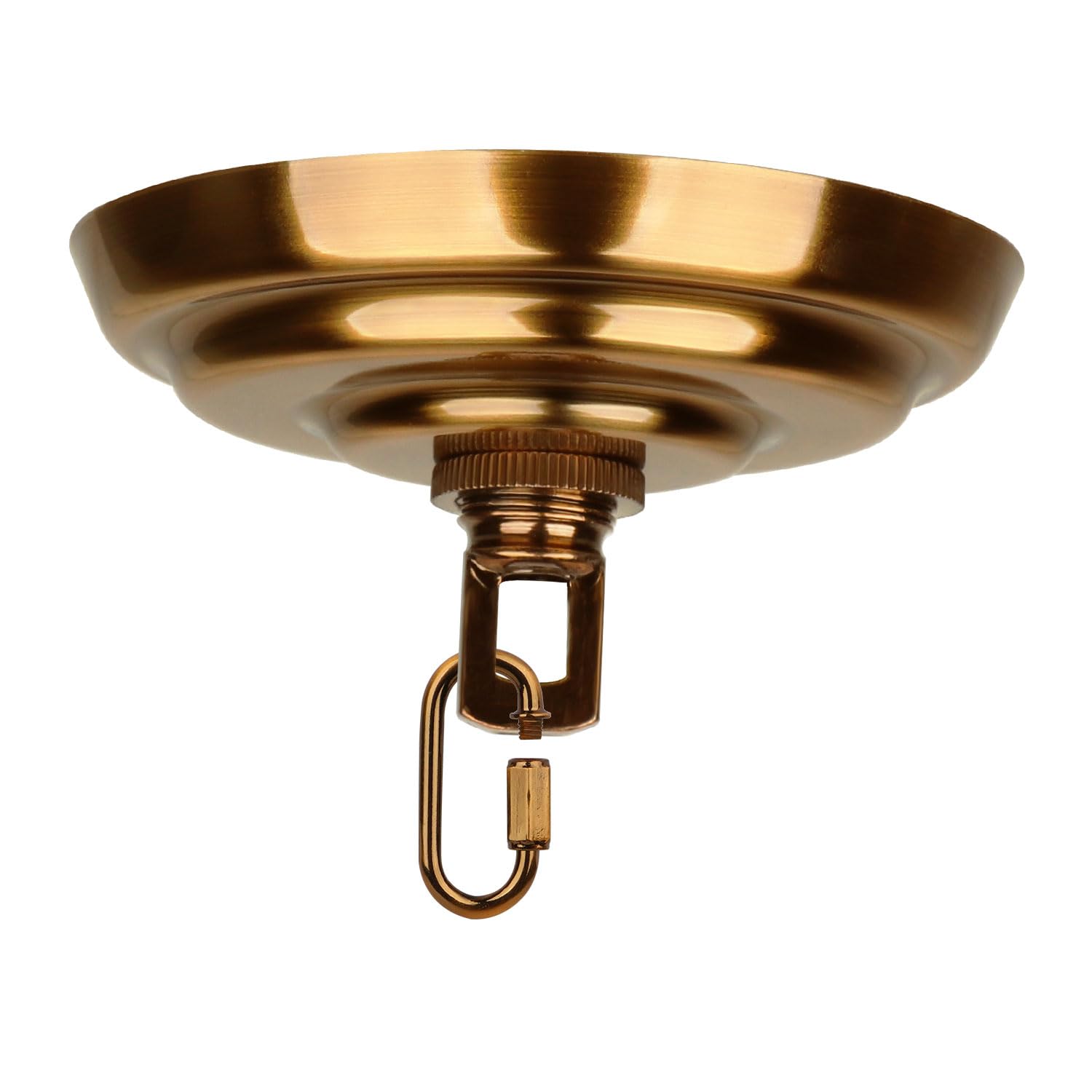 5 Inch Industrial Brass Canopy Plate – Ceiling/Wall Mount Base For Chandeliers & Sconces, Antique Brass