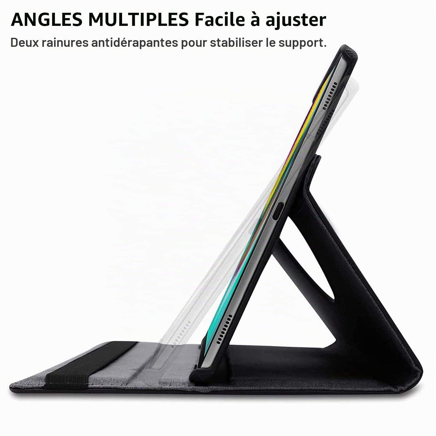 Étui Housse Coque pour Samsung Galaxy Tab S5e 10.5'' 2019 (SM-T720 SM-T725 SM-T727) - Coque de Protection complète rotative à 360 degrés avec Support, Stylet, Film d'écran (Black)