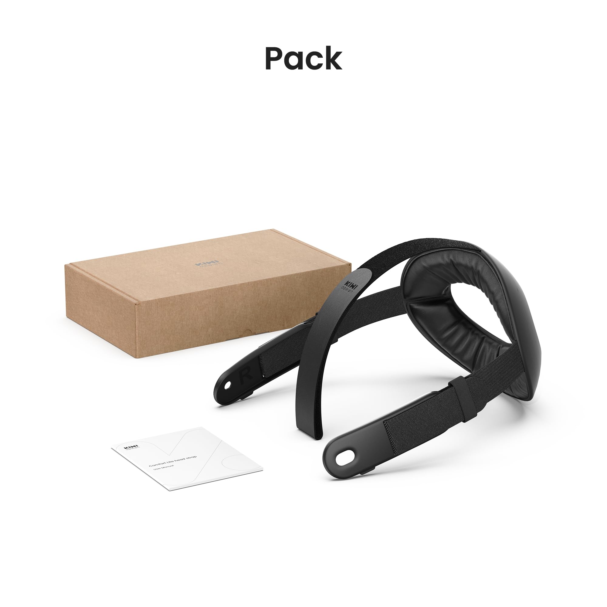 KIWI design K4 Flex Sangle Confort réglable Quest 3/3S, PU sans Batterie | Réglable, anti-pression, dos plat, PU souple, TPU adaptable, pliable, léger, ajustement, sécurité certifiée