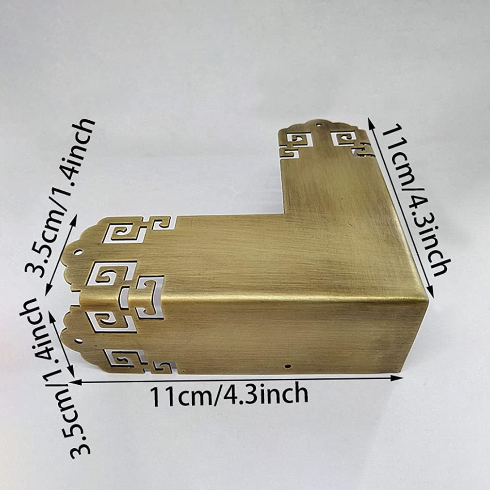 Angoli In Ottone Per Mobili - Paraspigoli Decorativi Bronzo, 6.5cm, Con Viti - Foto 6
