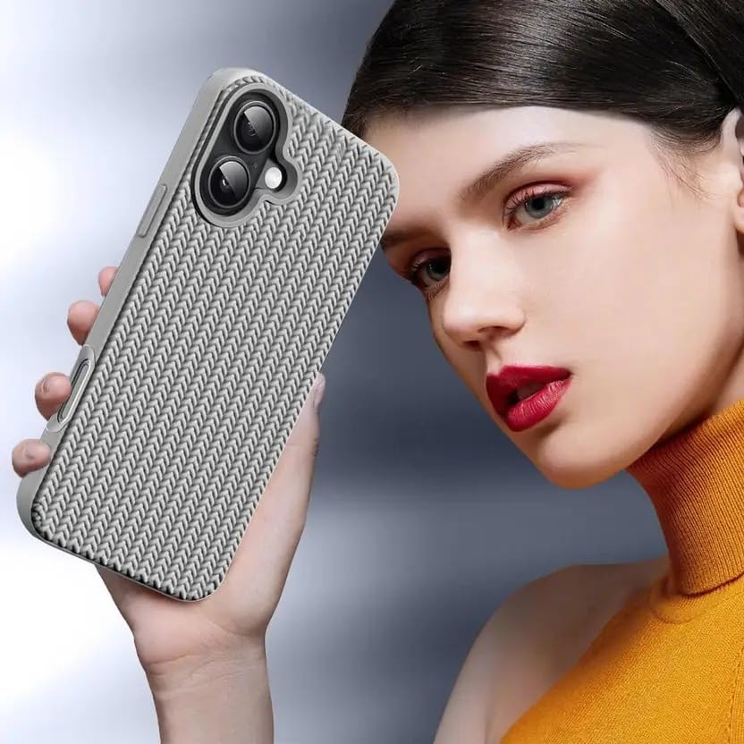 Image of Compatible with iPhone 17 Air | Premium Textured Microfiber Candy Protective Case | Shock-Absorbing Back Cover with Enhanced Camera Guard (Gray)
