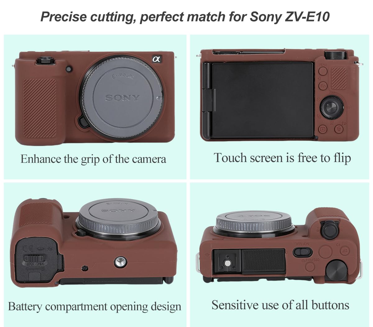 Sac Protection Silicone Souple Pour Sony ZV-E10 - Coque Caméra Anti-Chocs