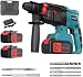 Produktbild Akku Bohrhammer Brushless 21V SDS-plus, Bürstenloser Motor Geeignet für Beton, Mauerwerk, Wände, Anti-Vibrationsgriff, 2 * 4000mAh Akku