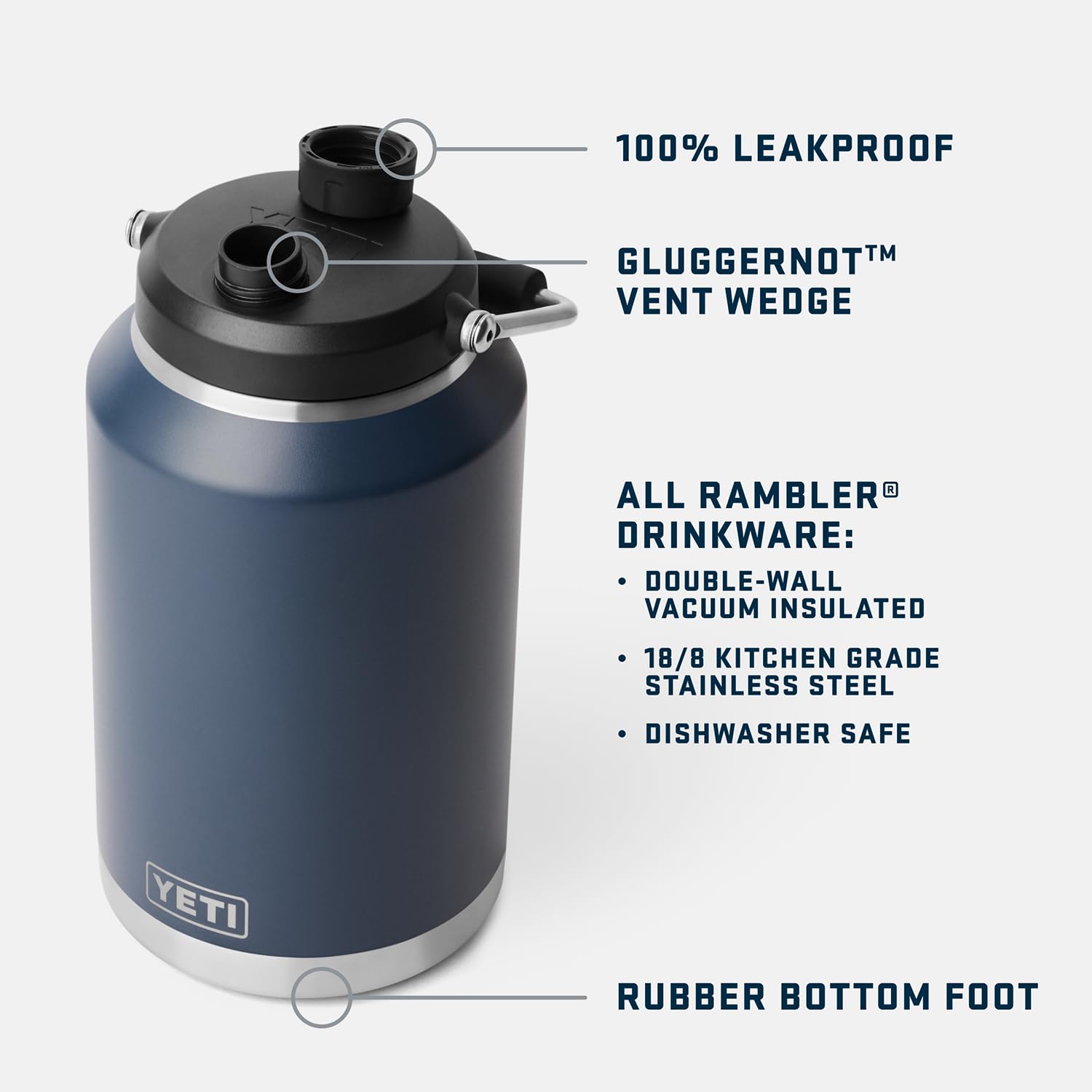 Amazon.com: YETI Rambler Gallon Jug 2.0, Vacuum Insulated Amazon.com: YETI Rambler Gallon Jug 2.0, Vacuum Insulated