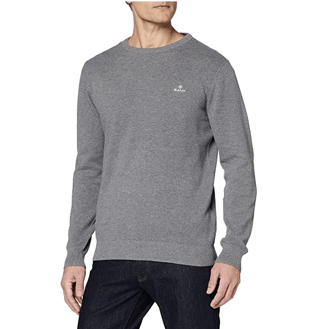 GANTMen's Cotton Pique Crew Jumper