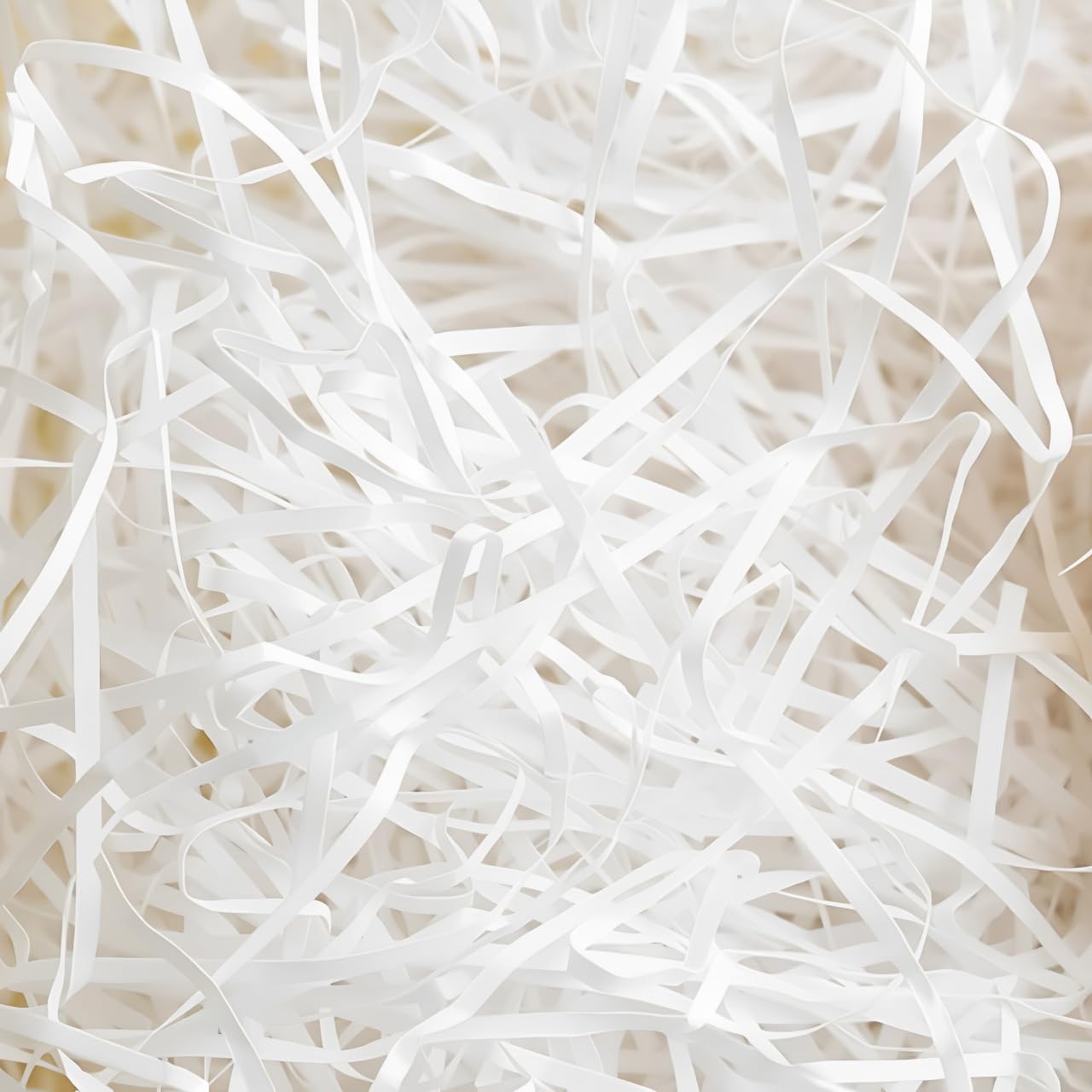 500g White Fine Shredded Paper Filler Eco-Friendly Kraft Packaging Material for Gift Boxes, Hampers & Shipping | Decorative & Protective Crinkle Cut Paper for All Occasions