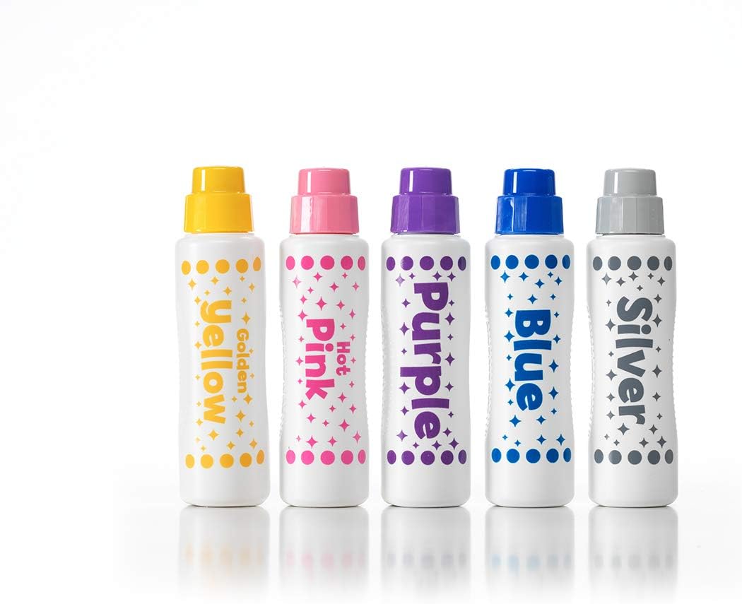 Do A Dot Art! Markers 5-Pack Shimmer Washable Paint Markers, The Original Dot, Made in the USA