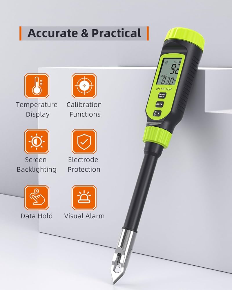 Amazon.com: Soil pH Meter, Tadeto Digital Soil Tester with